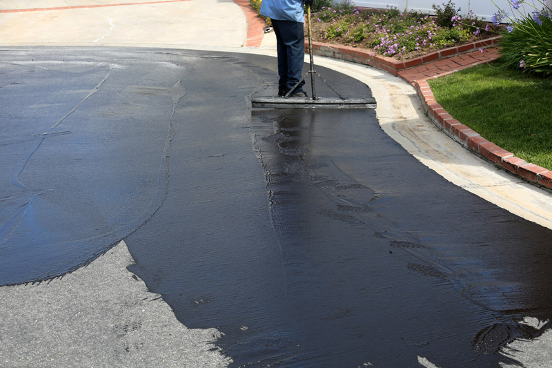 Application of Concrete Driveway Coating