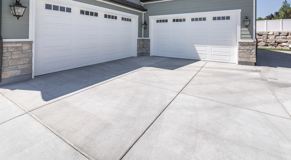 A properly leveled driveway provides good curb appeal to your garage.