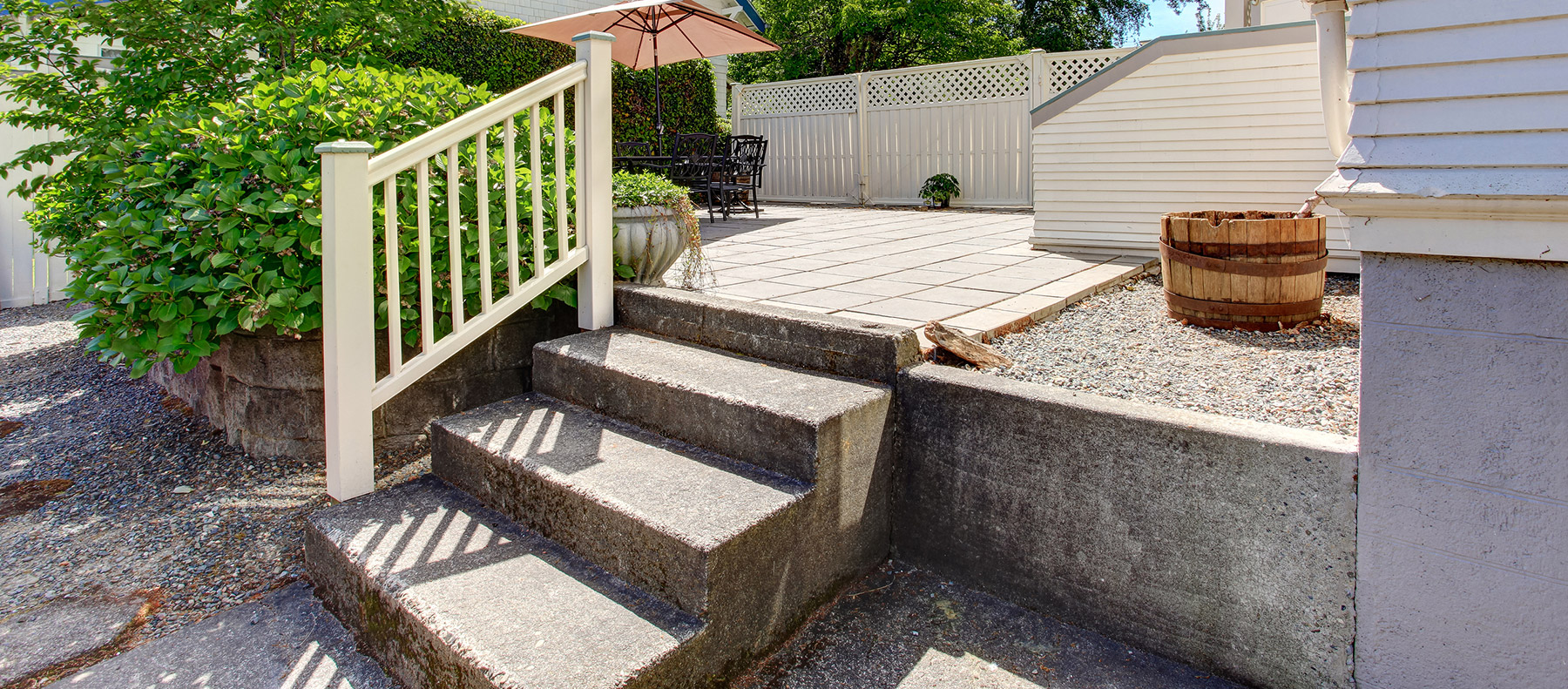Concrete stairs that require leveling due to uneven and hazardous conditions